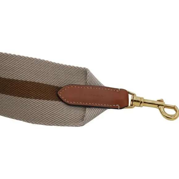 Celine Short Strap in Brown Canvas and Leather - Picture 3 of 6